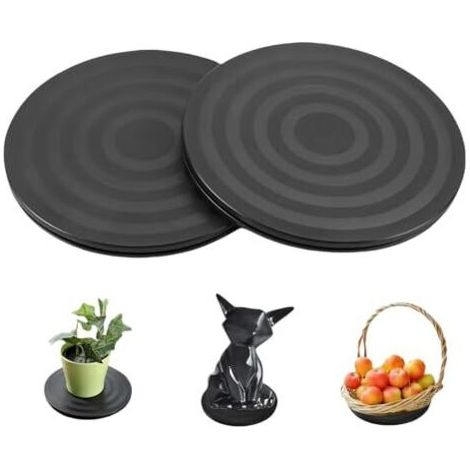 2pc Heavy Duty Tourne-Disque Rond Rotatif, Solide Plateau à 360°, Support Plaque Tournant Rotatif, Robuste et Multifonction, Capacité de Charge du Plateau Tournant, Robuste et Multifonction