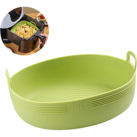 Friteuses à Air polyvalentes en Silicone, avec stries,-Vert 1