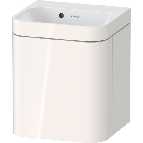 Set lavabo HAPPY D.2 PLUS con anta a battente 400x360mm e HL in alto lucido