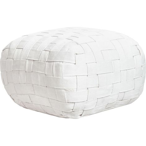 Pouffe BODLA Synthetic Material White