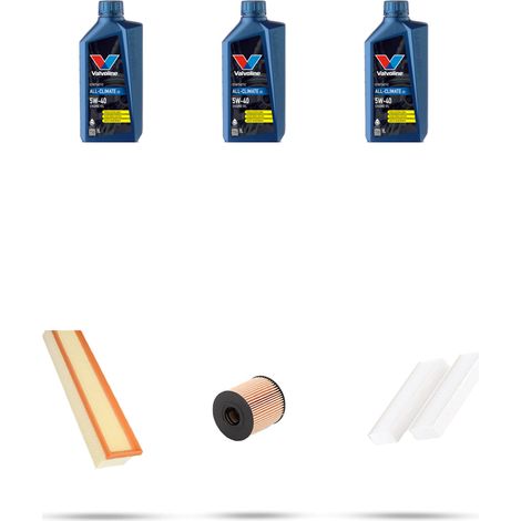 Kit tagliando 3 FILTRI e 3L OLIO compatibile con Peugeot 301 1.6 LPG 85kw dal 2014 (1/5)