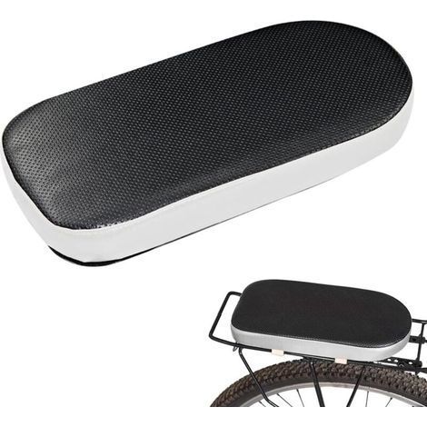 PU Mountain Bike Rear Seat Cushion, Comfortable Bicycle Luggage Carrier Cushion, Soft and Thick Padding Bicycle Rear Saddle, Bike Seat for Children or Adults, 30x15x35 cm