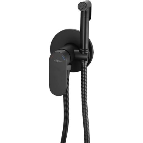 Mexen Milo Unterputz-Bidetarmatur mit Punkthandbrauseset, schwarz - 7599350-70 (1/2)