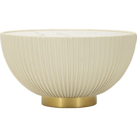 Table Basse Design "Elge" 71cm Crème (1/5)
