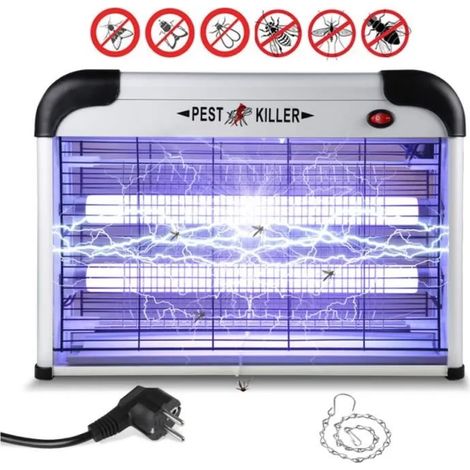 ®RisingFF Lumière Anti Moustique vaveclampe UV 20W - Efficace Portée 6000 pieds carrés (1/4)