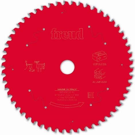 Lame pour scie circulaire portative sans fil FREUD - Ø190 1,8/1,3 AL30 Z54 TP 0° - F03FS10088 -FR13A003HC