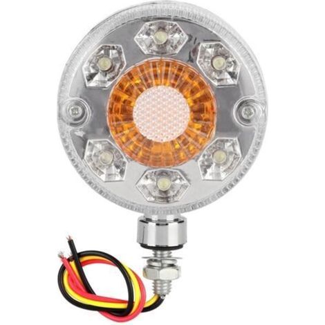 Dual-color red and yellow LED side marker lights for trucks/trailers - 24V, 4 lighting functions, independent circuit, elegant design, versatile application. (1/5)