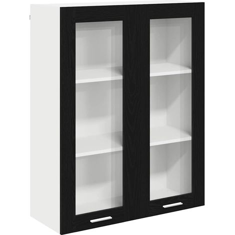 Maison Exclusive - Armadio pensile Rovere Nero 80 x 31 x 100 cm Legno multistrato