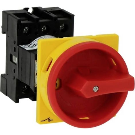 [NEUWERTIG] B-Ware Eaton Hauptschalter Ein Aus Schalter Not Aus Schalter Knebel Rot Gelb 40 A 690 V