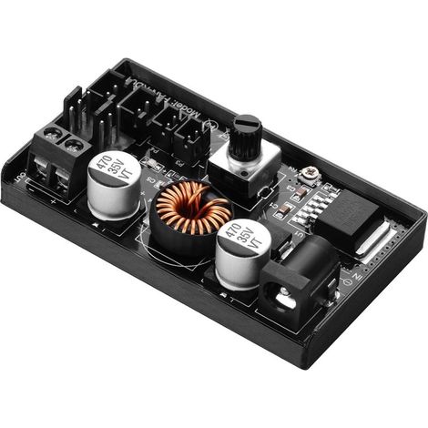 DC5525 12V Lüfterdrehzahlregler, für 2/3/4-adrige Lüfter, Spannungsregelung (nicht PWM), stufenlose Drehzahlregelung von 0 bis 100 %, mit Überstromschutz (1/5)