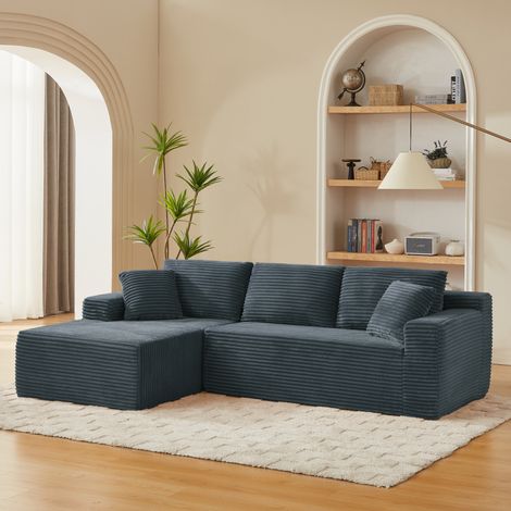 Modulares Ecksofa 252,5x163x65 cm dunkelgrau, Memoryschaum, Stoff MEUBLIV (1/5)