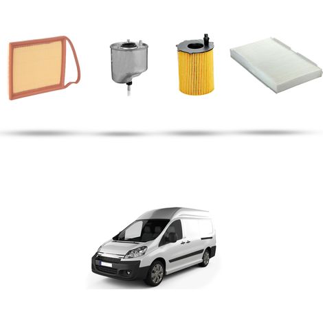 Kit tagliando 4 filtri compatibile con Citroen Jumpy II 1.6 HDI 66kw dal 2007 (1/5)