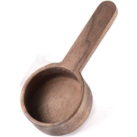 Cuillère À Café En Bois - Cuillère À Mesurer Pour Grains De Café Moulu Thé Sucre Farine Épices - Poignée Longue Sans Rayure - 1 Pièce (1/5)