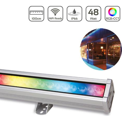 MiBoxer RGB+CCT LED Wallwasher WiFi Fassadenstrahler 230V IP66 - Ausführung: 48W 100cm RL2-48 (1/5)