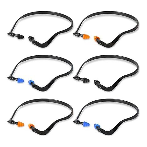 Lot de 6 bouchons d'oreille pour concert, protection contre le bruit, protection auditive, réutilisables, réduction du bruit