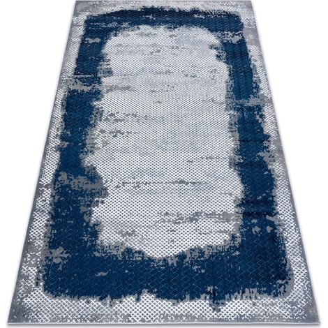 Teppich CORE A004 Rahmen, schattiert - Struktur zwei Vliesebenen, blau / grau blue 120x170 cm