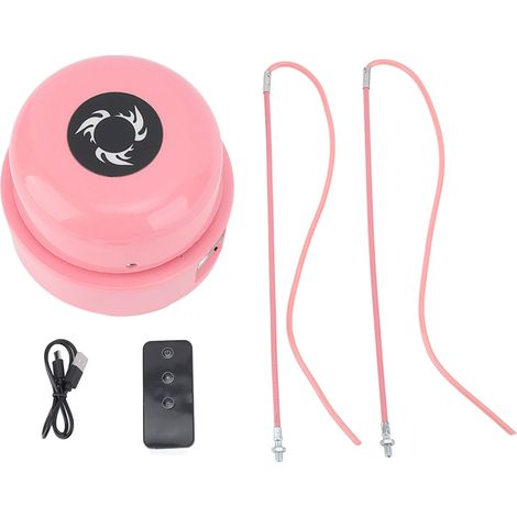Corde à sauter automatique réglable sans fil, 10 vitesses, télécommande, équipement fitness, rose (1/5)