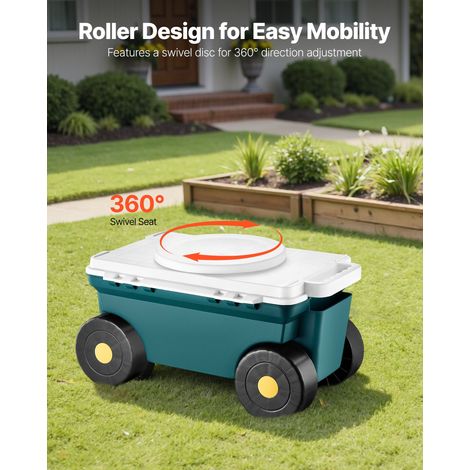 Siège de Jardin Roulant Tabouret de Jardinage sur Roues Léger 2 (1/5)