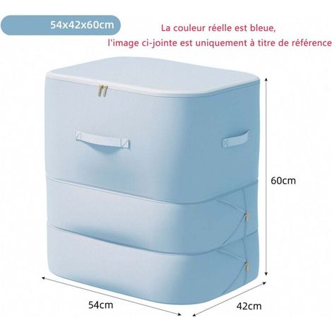 Sac de rangement auto-compressant peu encombrant,sac de rangement à compression de couverture pour literie et vêtements, 544260 cm, bleu (1/3)