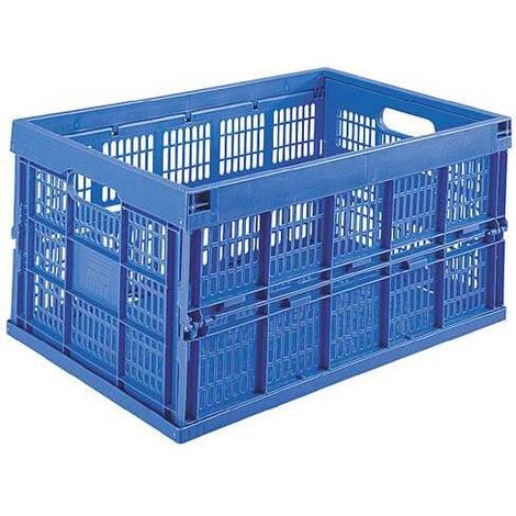 Bac de stockage pliant en plastique - 45 litres - dim :  H 27 x L 52,5 cm - Lot de 5