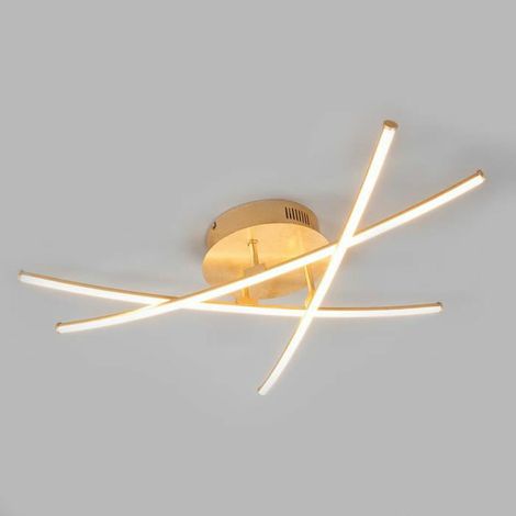 [NEUWERTIG] B-Ware Lampenwelt Led Deckenlampe Deckenlampe Lampe Leuchte Hängend Yael Gold 3 Stäbe