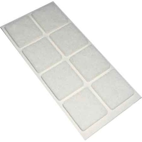 FELTRINI QUADRATI 35x35 mm - Bianco - Blister 4 pezzi