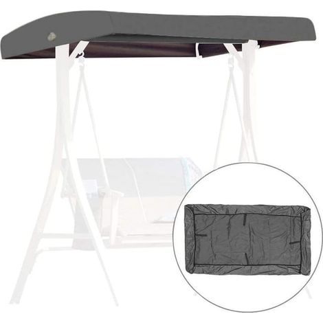Linghhang – Wasserdichtes Ersatzdach für 3-Sitzer-Gartenschaukel – Maße: 191 x 120 x 23 cm – Strapazierfähiges Oxford-Gewebe – 4 verstärkte Taschen (1/5)