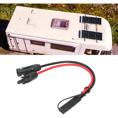 Connecteur photovoltaïque MC4, câble solaire MC4 vers SAE, câble adaptateur SAE vers MC4, connecteur MC4, 10AWG, 0,35 m. (1/5)