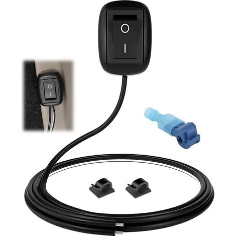 Interrupteur à bouton 12V-230V 10A pour phares antibrouillard et barre lumineuse LED (1/5)