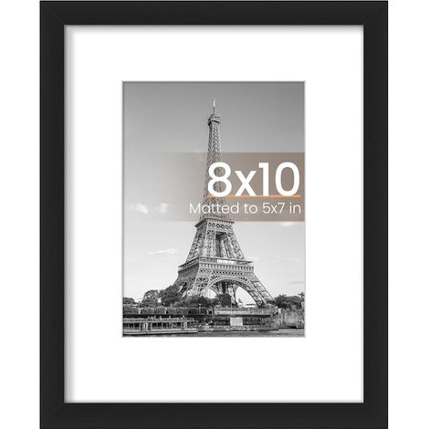 Cadre photo en bois - petit cadre photo - format photo 20 x 25 cm - noir (1/5)