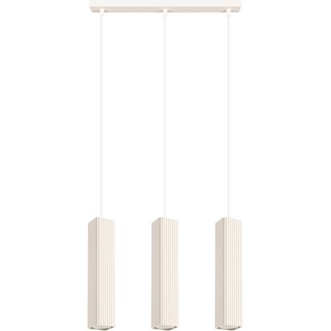 Lámpara colgante RAYO 3L beige aluminio 3xGU10 Sollux (1/5)