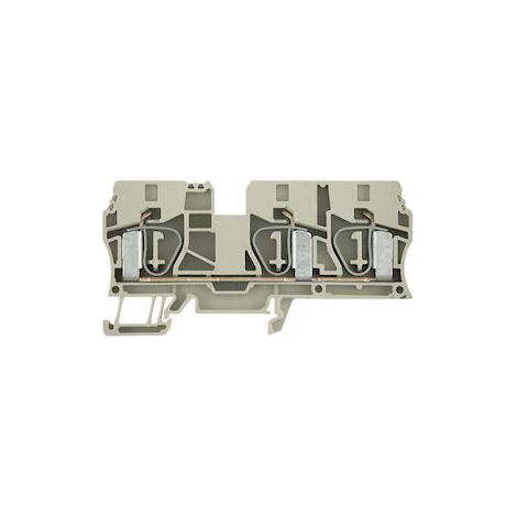 bloc de jonction - passage - a ressort - zdu - 10 mm2 - 57a - beige foncé - weidmuller 1767690000