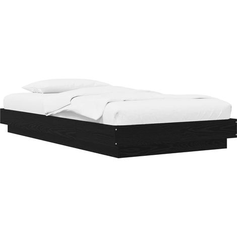 Maison Exclusive - Bodenbettgestell Schwarze Eiche 80 x 210 cm Ho (1/5)
