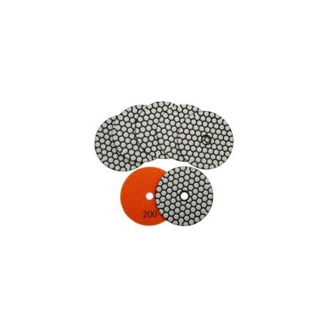 7Pcs Disque Diamant de Polissage 4"/100mm Sec Diamant Polissage Pads pour Marbre, Granite, Pierre, Béton (200) - Crezuo (1/4)
