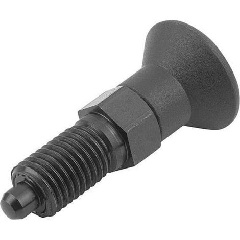 KIPP Arretierbolzen GR.0 D1=M08X1 D=4 Form A Stahl Rastnut Kontermutter (1/3)