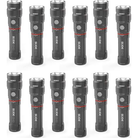 12er-Set wiederaufladbare Taschenlampen Philex Slyde King – Nebo (1/4)