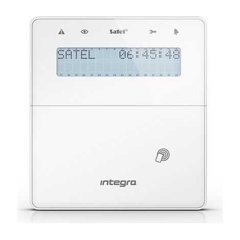 Satel INT-KWRL2-W clavier sans fil blanc pour alarme