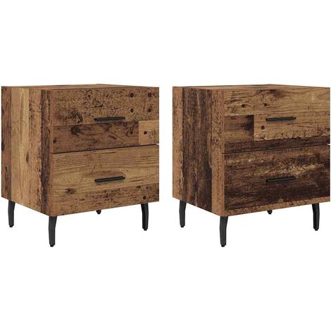 Maison Exclusive - Armadio da Notte 2 pcs Legno vecchio 40 x 35 x 47,5 cm (1/5)