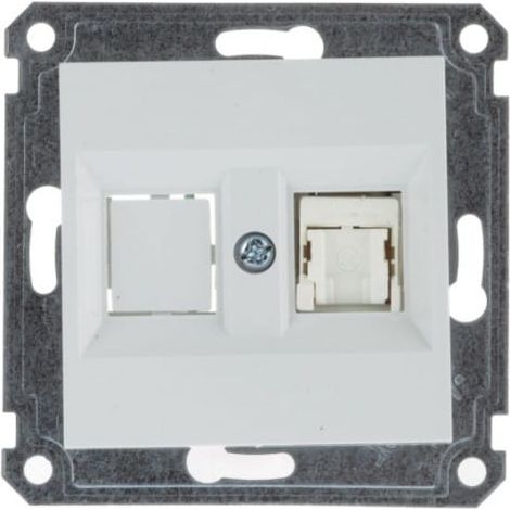 Lumina Einzelbuchse RJ45 Kategorie 5E UTP polarweiß WL2110
