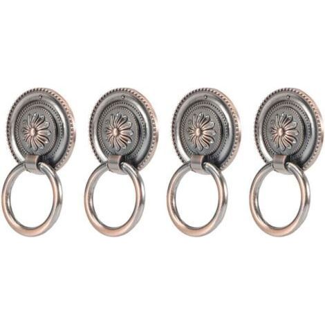 Antike Schranktürgriffe aus Zinklegierung, 4 Stück, Beschläge aus antiker Bronze (1/5)