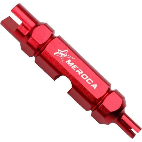 Clé à obus de valve robuste, résistante à l'usure, légère et haute résistance pour vélo-Red (1/4)