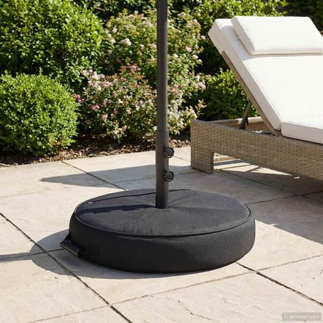 vidaXL Base de parasol de patio 60 x 60 cm Acier Noir (1/5)