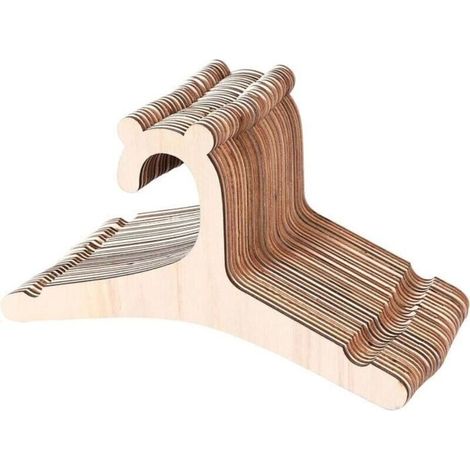 Grucce per neonati in legno naturale – Set di 30 grucce ecologiche e morbide, ideali per abiti delicati e decorazioni per la cameretta.