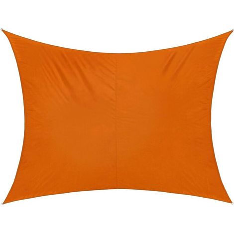 Voile Pare-Soleil Rectangulaire 3x4.5m Imperméable, Voiles d'Ombrage Une Protection des Rayons UV, Toile Solaire en Oxford Résistant Exterieur Balcon Jardin Terrasse, Orange