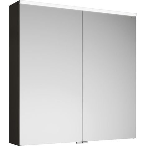 Burg Eqio Spiegelschrank 800x800x170 grau hochglanz (1/4)