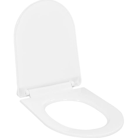 vidaXL Soft-close Toilet Seat with Quick-release Design White
