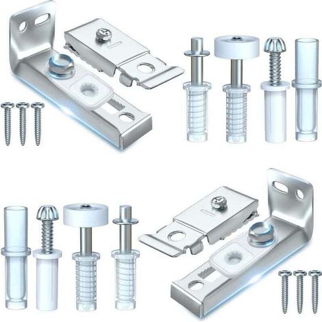 Pièces de rechange en deux parties pour portes de placard coulissantes pliantes : supports supérieur et inférieur, pivot de 9,5 mm, rouleaux de guidage de 22,2 mm, adaptés aux portes pliantes de type (1/4)