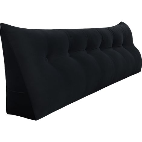 VERCART Grande cuscino per la lettura a cuneo, cuscino lungo per la schiena, cuscino decorativo per la testata del letto, cuscino triangolare per il posizionamento del corpo per il daybed o il divano