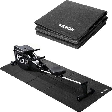 Tapis d'équipement d'exercice pliable, 300 x 340 x 6 mm, tapis de protection de sol pour vélos elliptiques et tapis de marche, en PVC haute densité, imperméable et antidérapant, pour gymnase (1/5)
