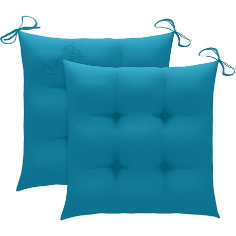 Maison Exclusive - Chaise à bascule avec coussin bleu clair Bois de teck solide